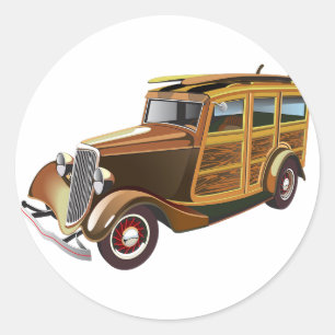 Sticker Rond Voiture ancienne