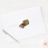 Sticker Rond Voiture ancienne (Enveloppe)