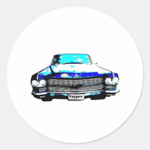 Sticker Rond voiture cadillac raggare