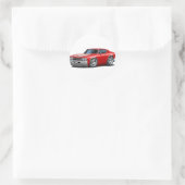 Sticker Rond Voiture Chevelle rouge-blanc 1969 (Sac)