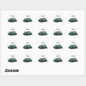Sticker Rond Voiture classique (Feuille)