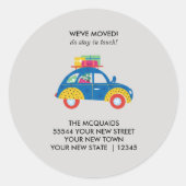 Sticker Rond Voiture colorée sur la Faire-part mobile (Devant)