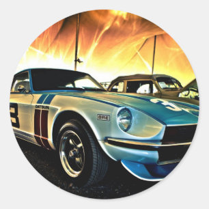 Sticker Rond Voiture Datsun Z Race