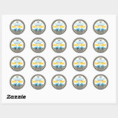 Sticker Rond Voiture de course Fast & Three Faveur de fête d'an (Feuille)