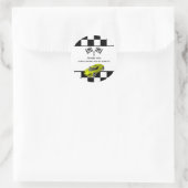 Sticker Rond Voiture de course jaune | Parti Anniversaire de en (Sac)