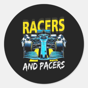 Sticker Rond Voiture de course Racers And Pacers L'art de la pu