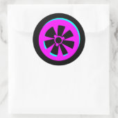 Sticker Rond Voiture de course Reim Neon Rose Black Car (Sac)