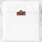 Sticker Rond Voiture de course rouge (Sac)