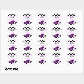 Sticker Rond Voiture de course violette | Parti Anniversaire de (Feuille)