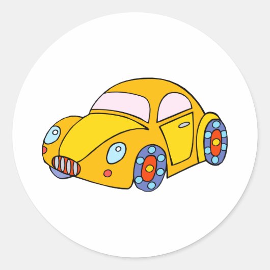 Sticker Rond Voiture de jouets (Devant)
