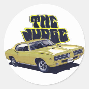 Sticker Rond Voiture d'or de juge de 1969 GTO