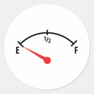 Sticker Rond voiture indicateur de réservoir de carburant vide