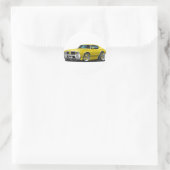 Sticker Rond Voiture jaune Cutlass Olds (Sac)