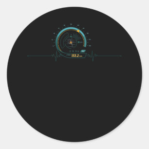 Sticker Rond Voiture Lover Racing Speedometer Heartbeat Car Ent