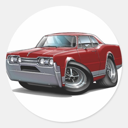 Sticker Rond Voiture Maroon Cutlass 1967 (Devant)