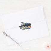 Sticker Rond Voiture noire Chevelle 1966 (Enveloppe)