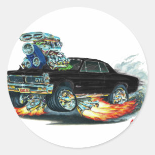 Sticker Rond Voiture noire GTO 1965