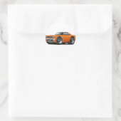 Sticker Rond Voiture orange Roadrunner 1969 (Sac)