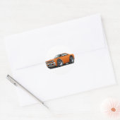 Sticker Rond Voiture orange Roadrunner 1969 (Enveloppe)