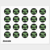 Sticker Rond Voiture Pontiac GTO 1968 Vert (Feuille)
