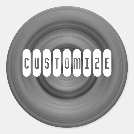 Sticker Rond Voiture rapide - Modèle (Devant)