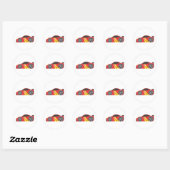Sticker Rond Voiture Red Race (Feuille)