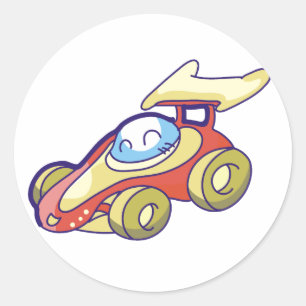 Sticker Rond Voiture Red Race