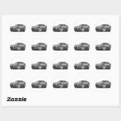 Sticker Rond Voiture Solstice Grey (Feuille)