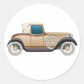 Sticker Rond Voiture Vintage (Devant)