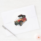Sticker Rond Voiture Vintage (Enveloppe)