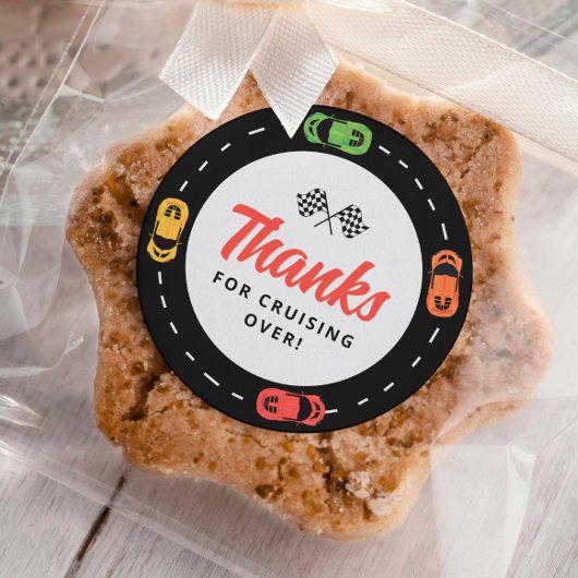 Sticker Rond Voitures de course Boys 2e anniversaire