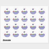 Sticker Rond Voitures et un avion (Feuille)