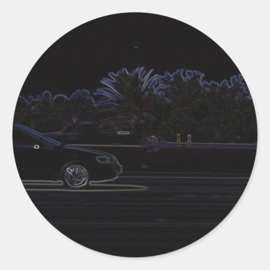 Sticker Rond Voitures noires (Devant)