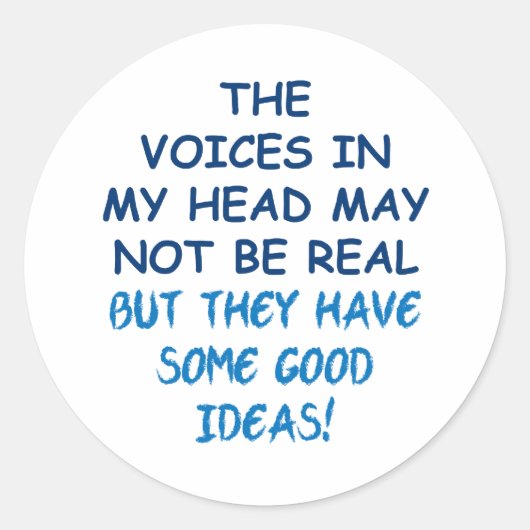 Sticker Rond Voix dans ma tête (Devant)