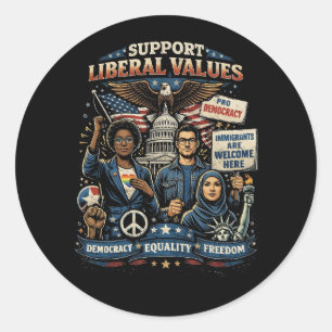 Sticker Rond Voix de la Liberté