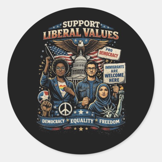 Sticker Rond Voix de la Liberté (Devant)