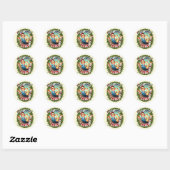 Sticker Rond Voix des dames du chat (Feuille)