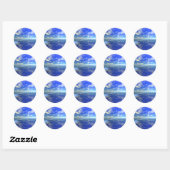 Sticker Rond Vol au-dessus de l'eau (Feuille)