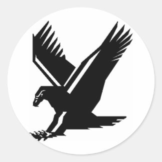 Sticker Rond vol d'aigle