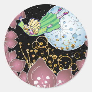 Sticker Rond Vol de nuit