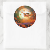 Sticker Rond Vol Halloween Witch (Sac)