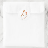 Sticker Rond Vol papillon (orange et simple) (Sac)