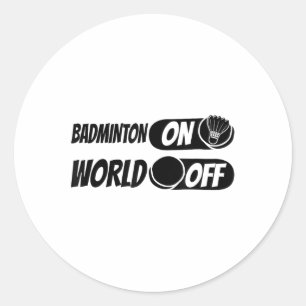 Sticker Rond Volant de badminton Racket - Team Badminton On Wor