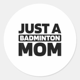 Sticker Rond Volant de Badminton - Raquette de Court Juste un B