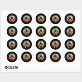 Sticker Rond Volant d'Hippopotame de Badminton (Feuille)