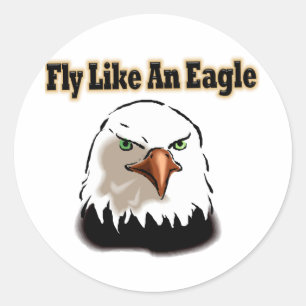Sticker Rond Voler comme un aigle