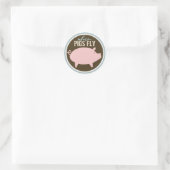 Sticker Rond Voler des cochons (Sac)