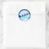 Sticker Rond Voler Père Noël (Sac)