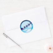 Sticker Rond Voler Père Noël (Enveloppe)