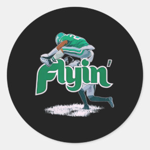 Sticker Rond Voler Saquon Voler Aigles Barkley L'obstacle inver